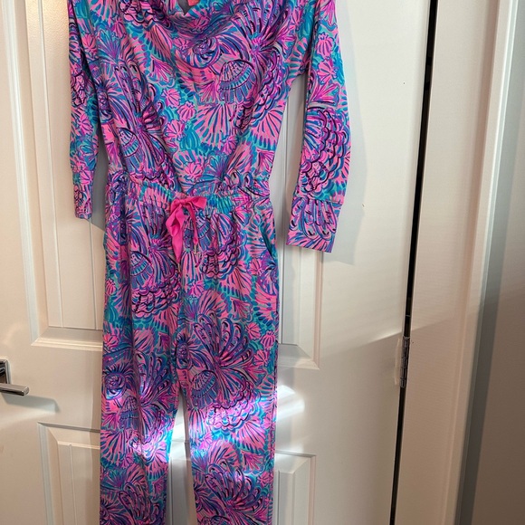 Lilly Pulitzer Pink and Blue Jumpsuit - Picture 1 of 6